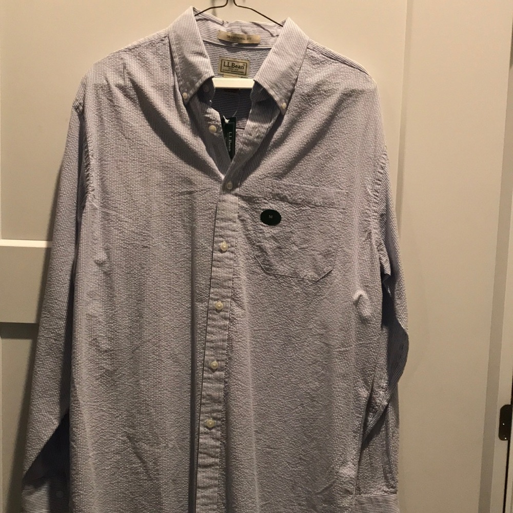 Men’s seersucker button down shirt